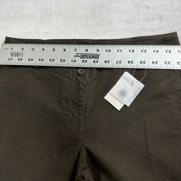 CAbi Womens Stadium Pants Olive Green Zip-Leg Flare Stretch Size 8 Style 184 New - Picture 6 of 15